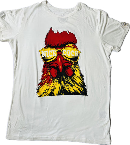 Breakfast Republic-White Shirt-"Nice Cock"